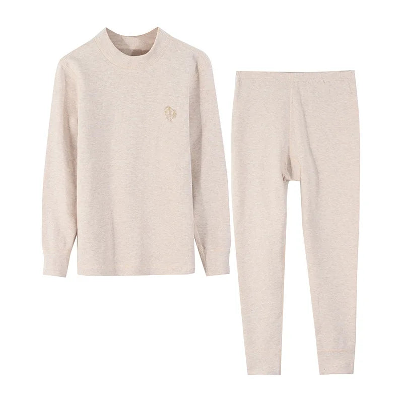 Thermal Underwear for Boys Cotton Thicken Warm Autumn Winter Teenage Children Underwears Set Solid Two Pieces Girls Clothing Set