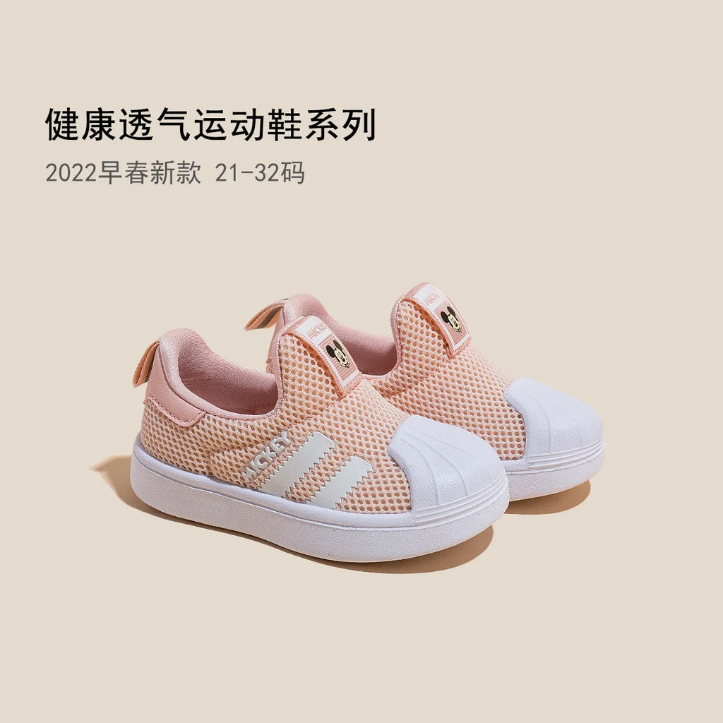 Disney Casual Shoes For Baby Boy Girl Brand Children Sneaker Mickey Mouse Kids Sports Black Shoes Toddler Walking Shoes Size 32