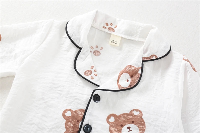 New Spring Autumn Baby Clothes Kids Pajamas Children Boys Sleepwear Tops And Pants Infant Girls Clothing Toddler Casual Costume