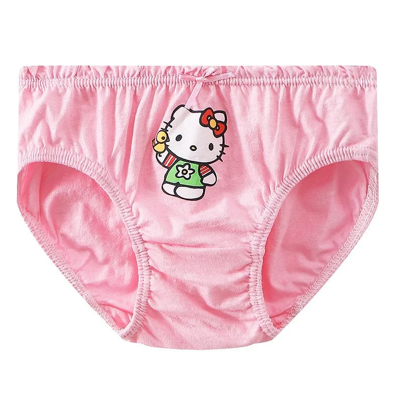 5 Pack/Box Children Panties For Girls Soft Cotton Girls Briefs Breathable Kids Underwear Knickers Cute HelloKitty Cartoon Panty