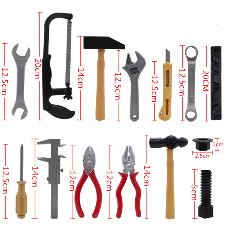 Kids Toys Simulation Repair Tools Set for Boy Safe Plastic Children Maintenance Tools Screwdriver Hammer Tongs Pretend Play Toy