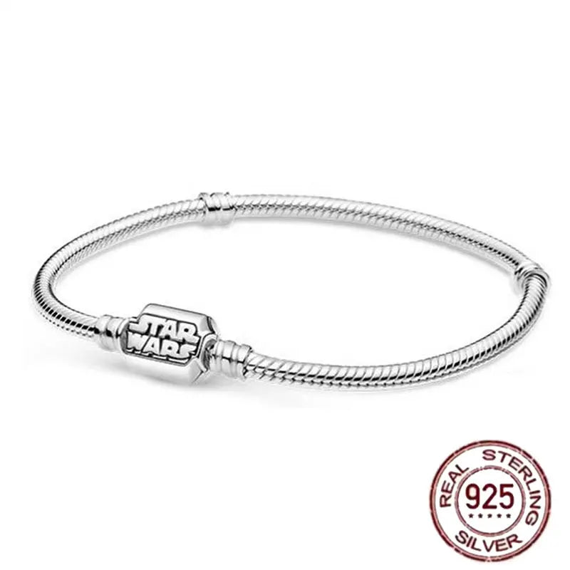 Hot selling S925 sterling silver crown snake bone bracelet, suitable for original DlY bracelet, women's fashion jewelry