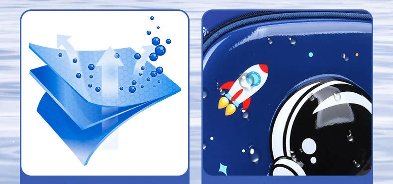 Children's Shoulder Bag Cartoon 3D Stereoscopic Astronaut Schoolbag Waterproof Kid Backpack Little Boy Dream Elementary School