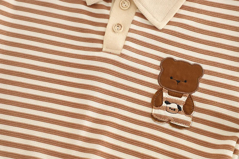 New Spring Autumn Baby Clothes Children Boys Striped Long Sleeved T-Shirt Pants 2Pcs/Sets Infant Casual Outfits Kids Tracksuits