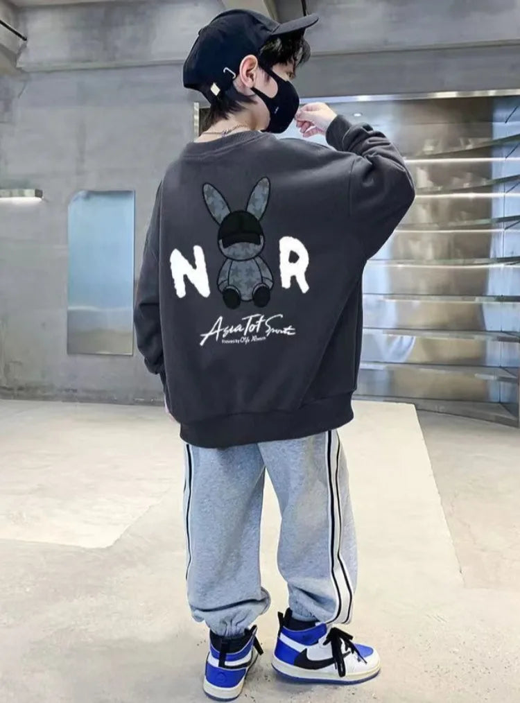 Boys' Mid-Large Size 2025 Spring-Autumn New Layering Stylish Street-Cool Sweatshirt