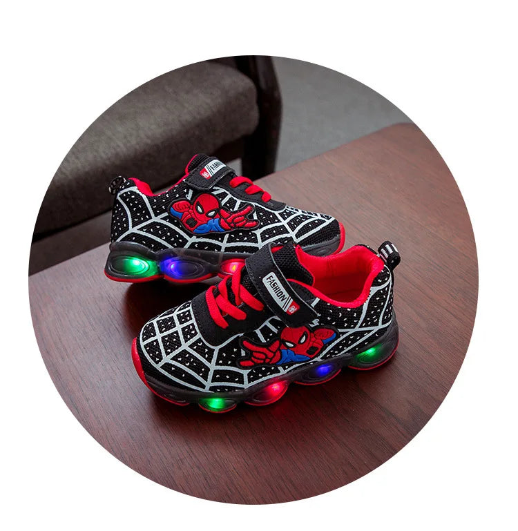 Kids LED Lighting Shoes Boy Lighting Shoes Girls Running Shoes Baby Single Sneakers Mesh Size 21-36