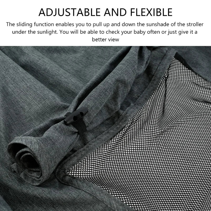 Baby Stroller Sun Cover Sun Shade, Awning Sun Protection Canopy Pushchair Buggy Hood Cover, Pram Sun-proof Rain Cover UV Proof