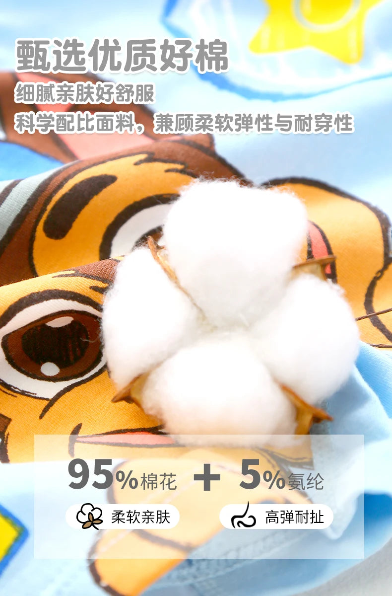 100% Genuine Paw Patrol 4PCS/LOT Cotton Boxers Panties Cartoon Printed Kids Underwear Children's Underpants Shorts Panties 2-8Y