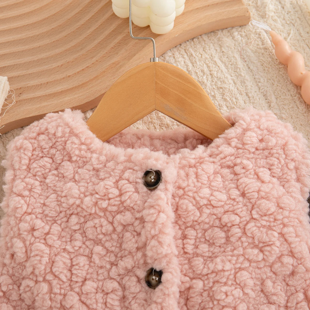 Autumn And Winter New Cute Cartoon Baby Girl Vest Coat, Thick And Warm Children'S Clothing For Babies Aged 9 Months To 4 Years
