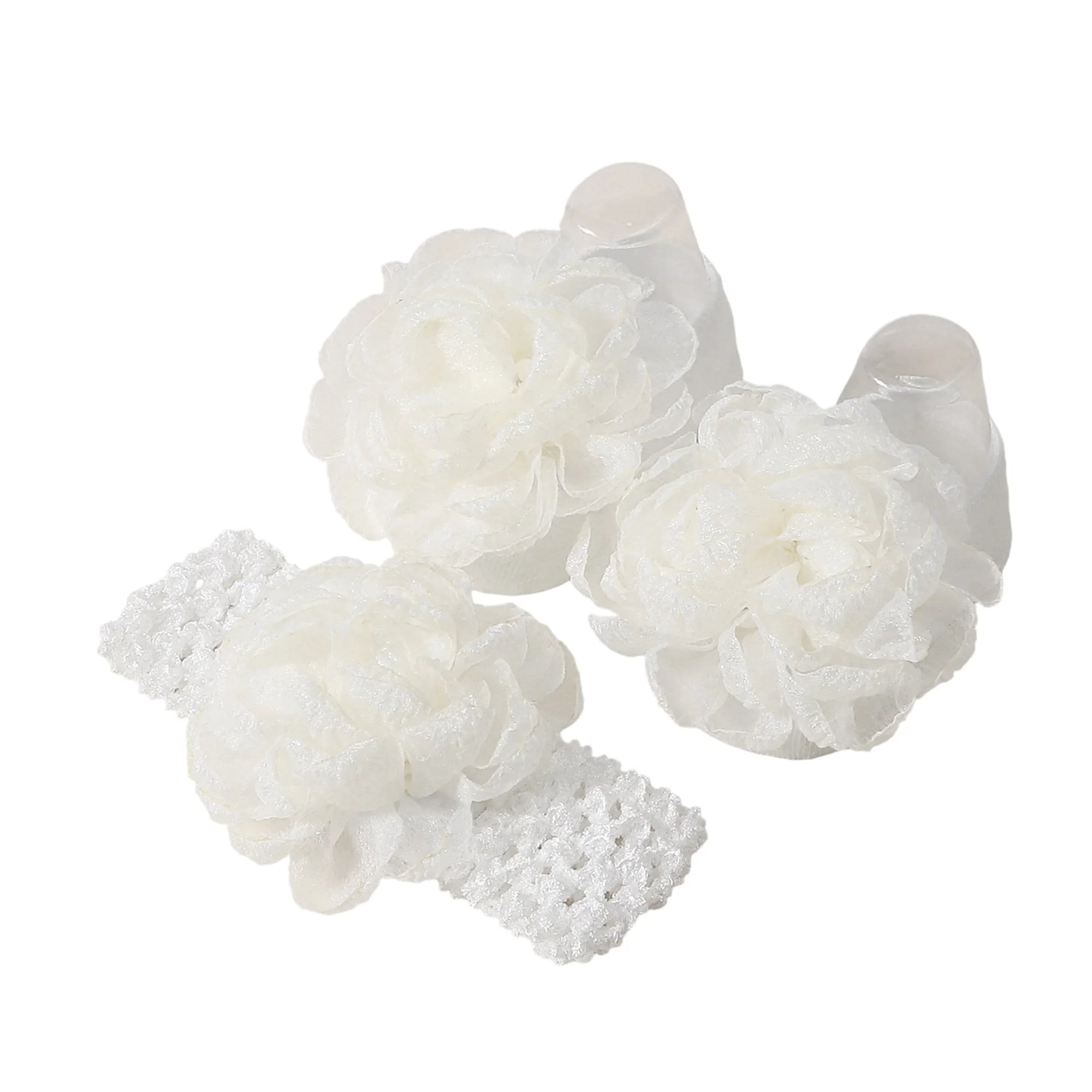 Adorable Baby Girls Hair Bow Clips and Socks Set Sweet Floral Headbands and Ankle Socks Infant Christening Outfit Accessory