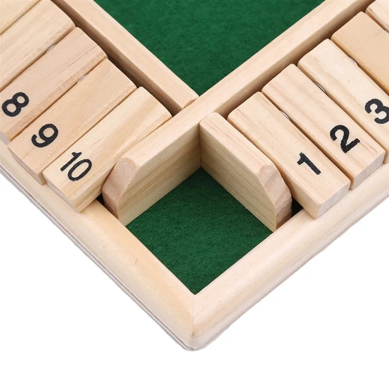 Four-Sided Flip Card Games Intellectual Educational Game Box Dice Toys Parent-Child Games Shut Wooden Number Game Board Games
