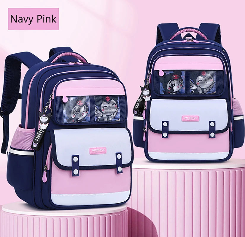 Neuer Kinderrucksack, modisches Design, farblich abgesetzt, leicht, hochwertig, Schulrucksack für Jungen und Mädchen, grün