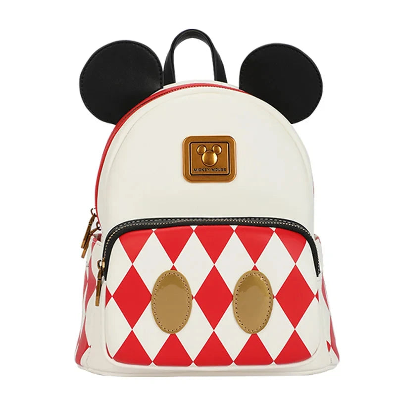 Minnie Sequin Girls Pu Leather Backpack Loungefly Co-branded Kawaii Melody Cartoon Mini Backpack Women's Backpack Children's