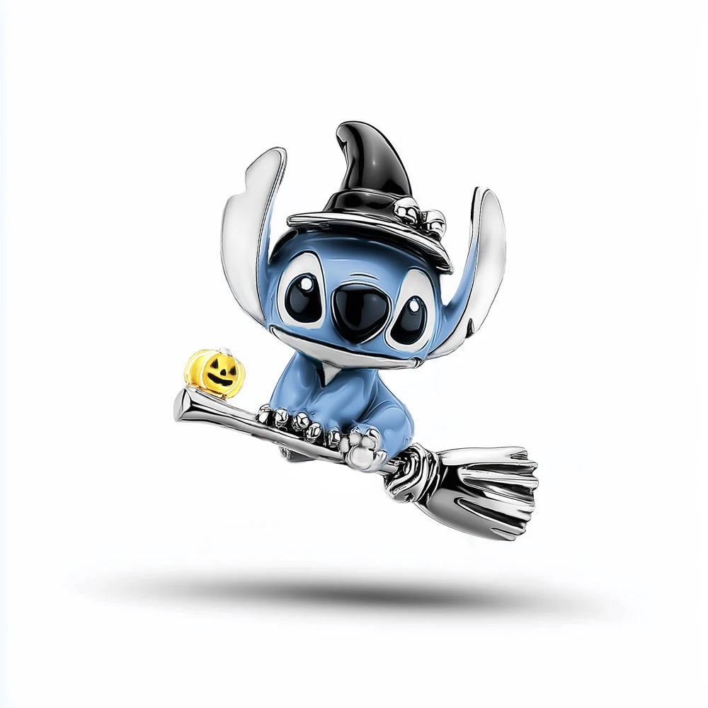 925 Silver Charm Disney Stitch Halloween Customizable beads for bracelet Original female Jewelry accessories Halloween gifts