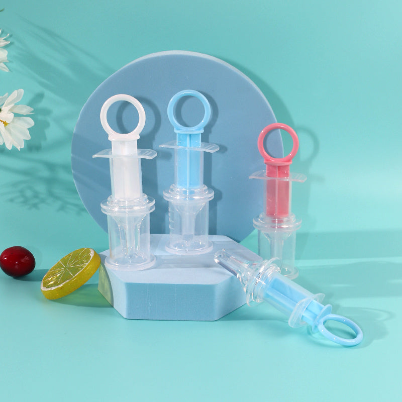 Baby Pacifier Feeder, Baby Liquid Medicine Dispenser, Anti-choking Silicone Needle Feeder Water Feeder, With Measuring 20ml Cup