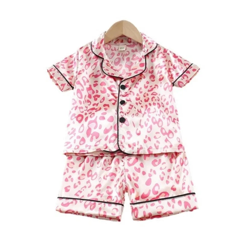 New Summer Baby Clothes Suit Children Boys Sleepwear Shirt Shorts 2Pcs/Sets Kids Girls Pajamas Toddler Costume Infant Tracksuits