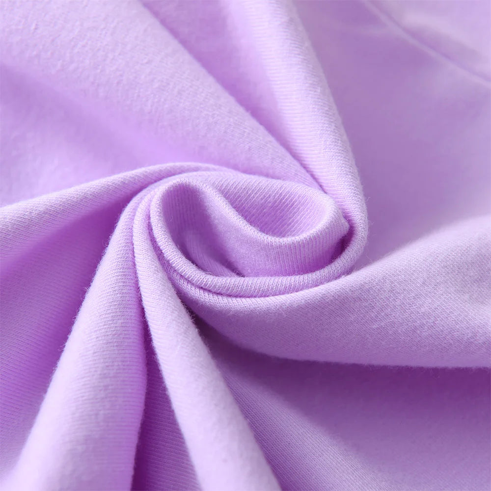 VIKITA Girls Flare Sleeve Summer T Shirt Kids Unicorn Flower Print Cartoon T Shirts Kids Casual Daily School Cotton Casual Tops