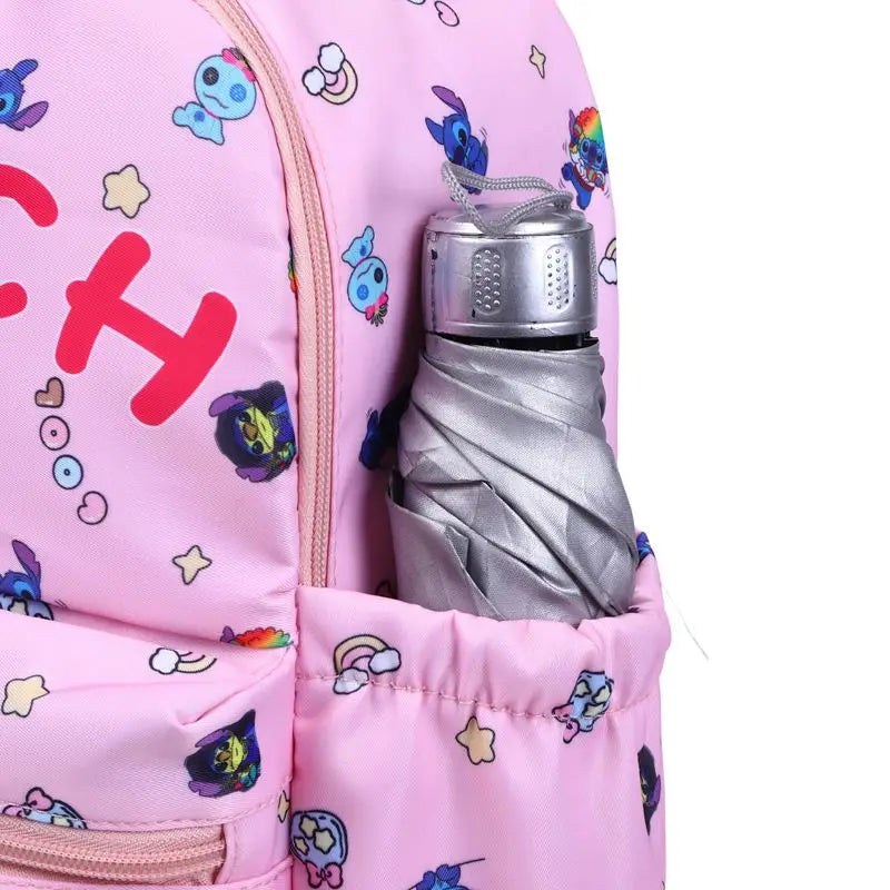 4pcs Stitch Backpack, Pencil Case, Shoulder Bag, Wallet Set, Stitch and Angel School Bag, Casual Student Travel Daypack, Gift