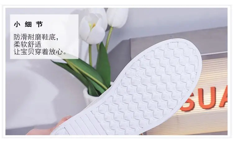 Sanrio hello kitty  spring autumn non-slip net shoes girl casual shoes cartoon board shoes kuromi sports shoes cute Sneakers