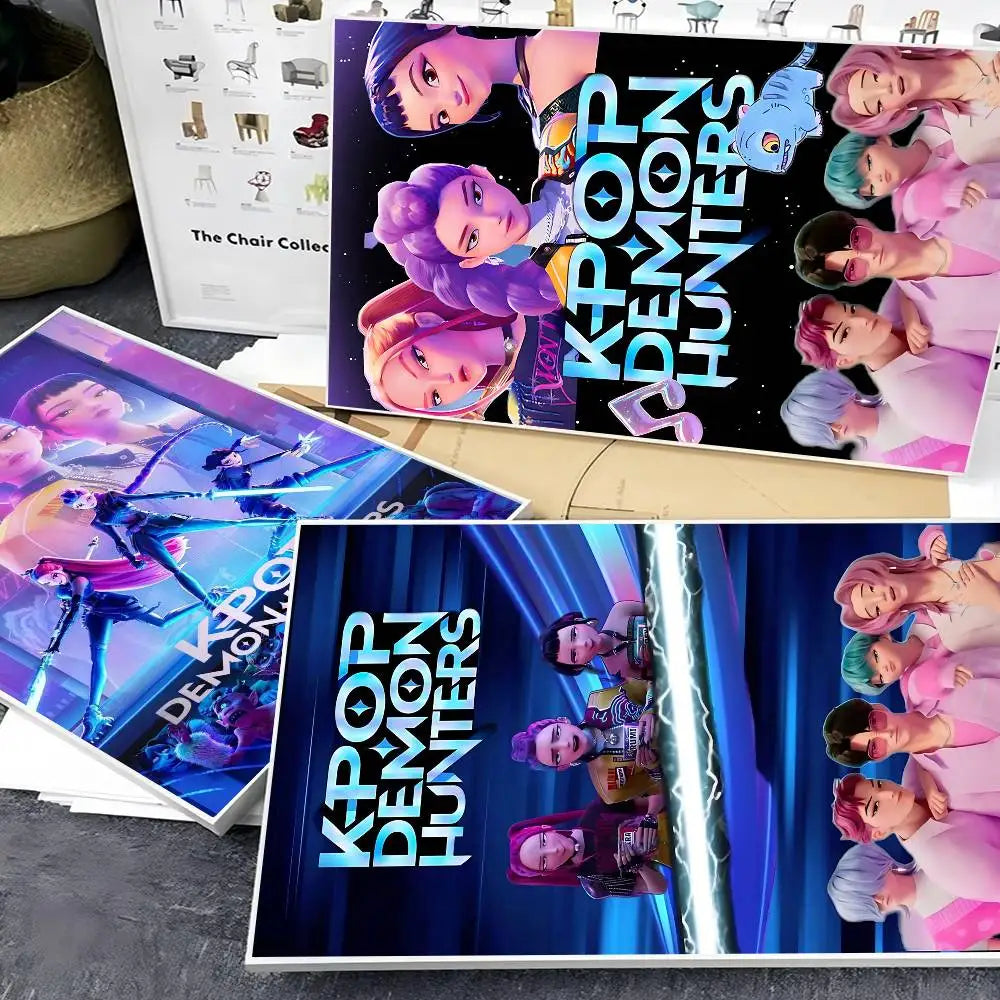 Movie KPop Demon Hunters Anime Posters Sticky HD Quality Poster Wall Art Painting Study Wall Decor