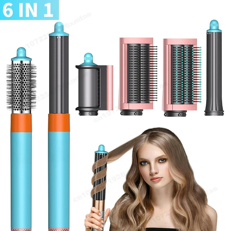 6-in-1 Hot Air Styler&Hair Dryer Brush Multi-Hair Styler Set with Auto-Wrap Curler Hair Styling Tools Gift for Women / Lovely