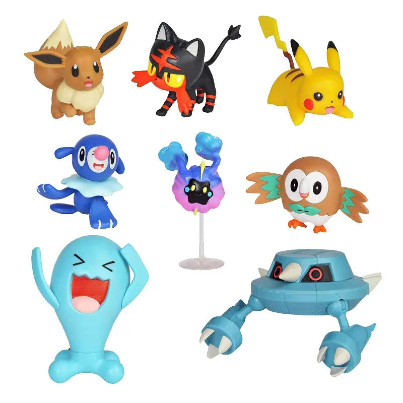 Pokemon Ultimate Battle Figures Pikachu Bulbasaur Eevee Pocket Monsters Battle Doll Anime Action Figurine Model Suit Toys Gifts