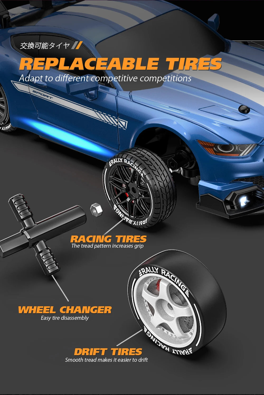 2.4G High speed Drift Rc Car 4WD Toy Remote Control AE86 Model GTR Vehicle Car RC Racing Cars Toy for Children Christmas Gifts