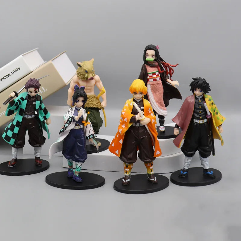 Anime Demon Slayer Kimetsu no Yaiba figure Kamado Tanjirou Action Figure Agatsuma Zenitsu Nezuko Warrior PVC Model Toys