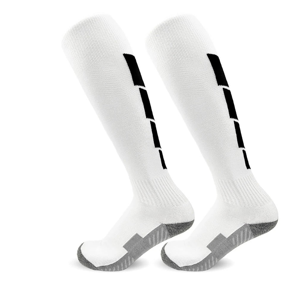 Loogdeel 1 Pair Soccer Socks, Sport Knee High Socks Calf Compression Athletic Socks for Kids Adults Running&Training Football
