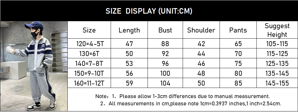 Fashion Boys Clothing Set Spring Autumn Patchwork Zipper Coat Pants 2Pcs For 4-12 Years Kids Tracksuits Teenager Casual Outfits