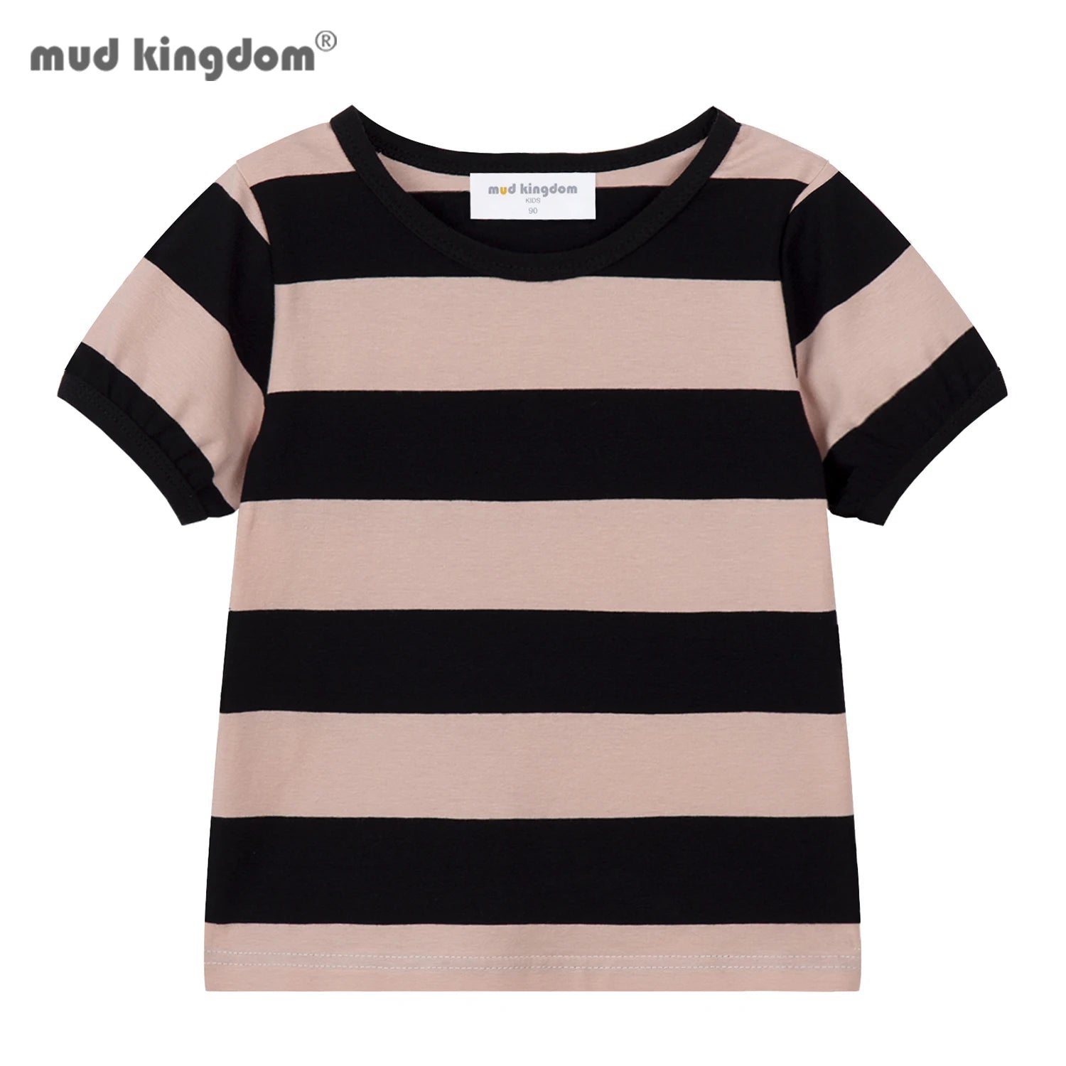 Mudkingdom Boys Girls T-Shirt Colorful Rainbow Unisex Shirt Striped Summer Boys Tops Kids Clothes Girls Tees Children Tank Tops