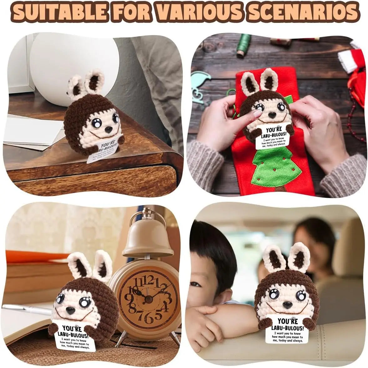 Appreciation Funny Positive Crochet Animals Emotional Support Handmade Graduation Birthday I Love You Gifts Handicrafts