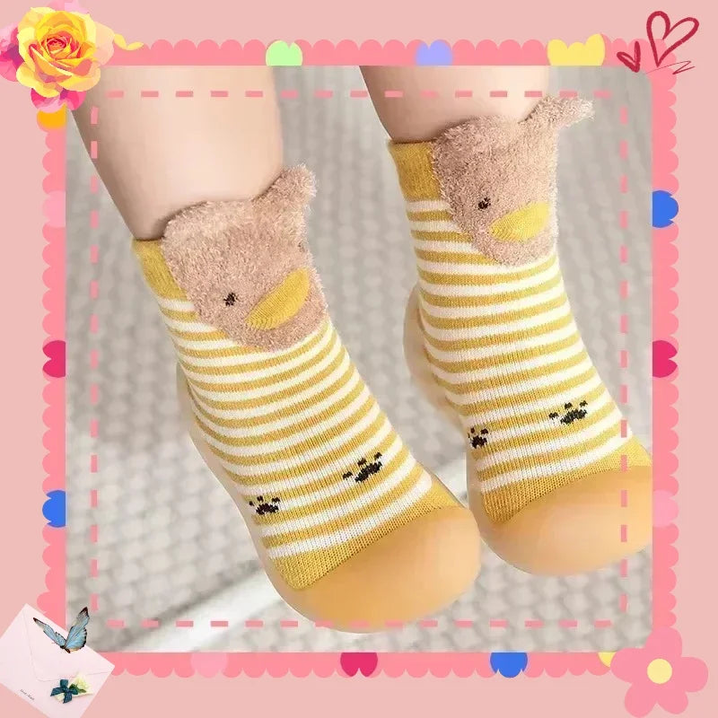 Cute Autumn Winter Children's Socks And Shoes Baby Toddler Shoes Infant Soft-soled Shoes Comfortable Breathable Indoor New Born
