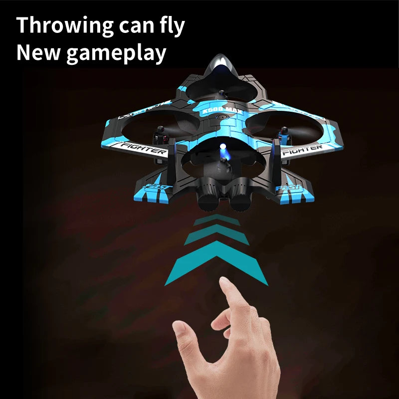 JCMO K500MAX Remote Control Toy Plane One Key Take Off Throw Fly 360° Rolling Flight 2.4Ghz RC Three Speed Adjustment Toy Plane
