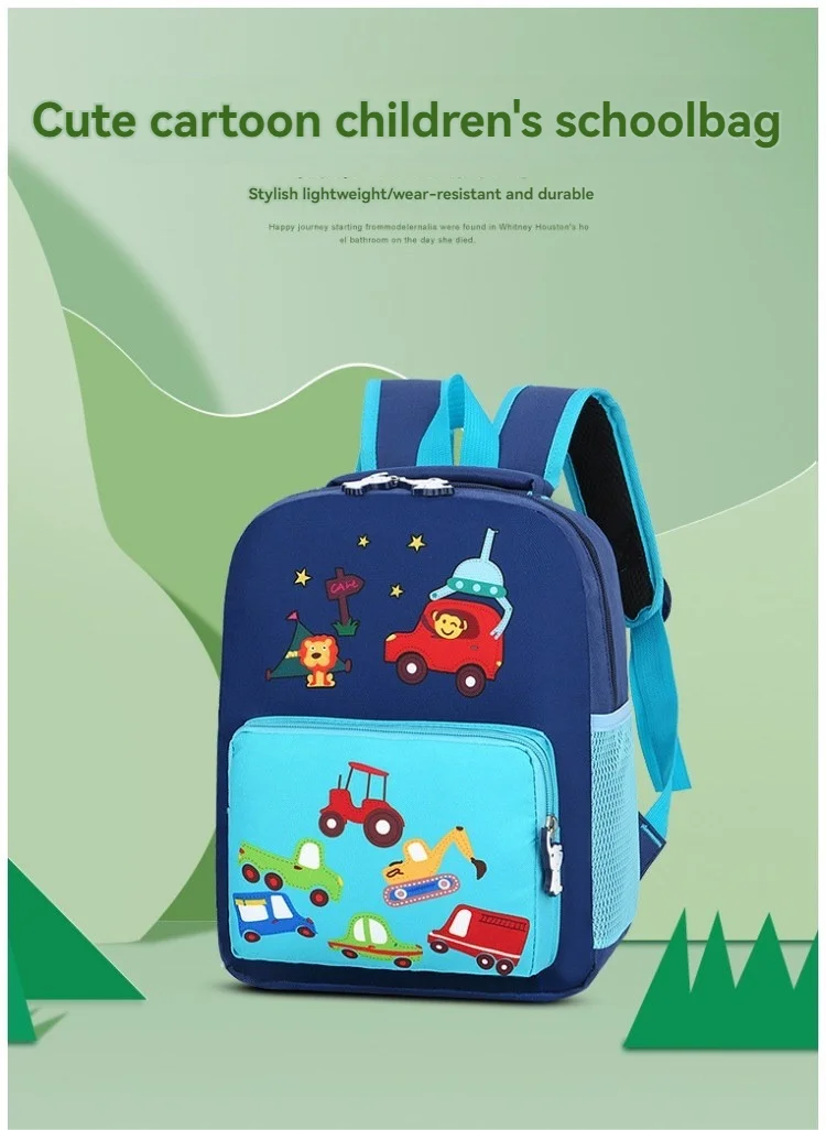 Lightweight Kids Backpack School Bag Children Cute Cartoon Animal Car Travel Rucksack Backpack For Kindergarten Boys Girls