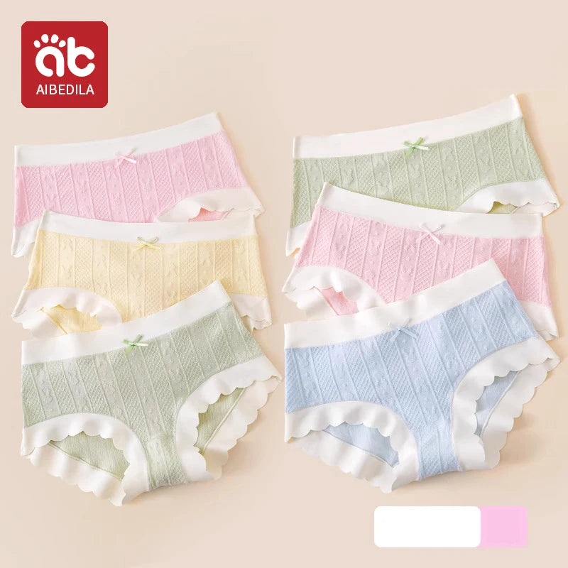 AIBEDILA Baby Girls Panties Cotton Soft Cartoon Child Underwear for Girls Kids jacquard Breathable Teen Children's Briefs