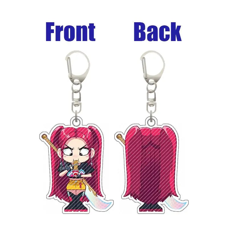 Kpop Huntr-X Acrylic Double-Sided Printing Keychain Demon Hunters Mira Rumi Zoe Acrylic Keychain Backpack Pendant Fans Gift