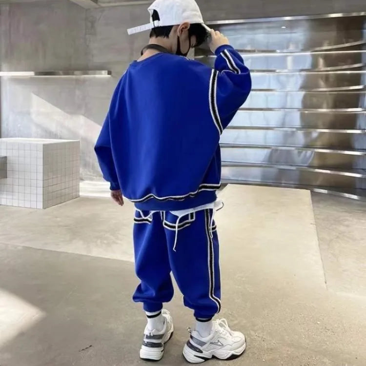 Sweatshirt Set Print Children's Clothing Boys Elementary Student Men's Clothes Boy Autumn Winter Suit Kids Sets Korean 2025 Wear