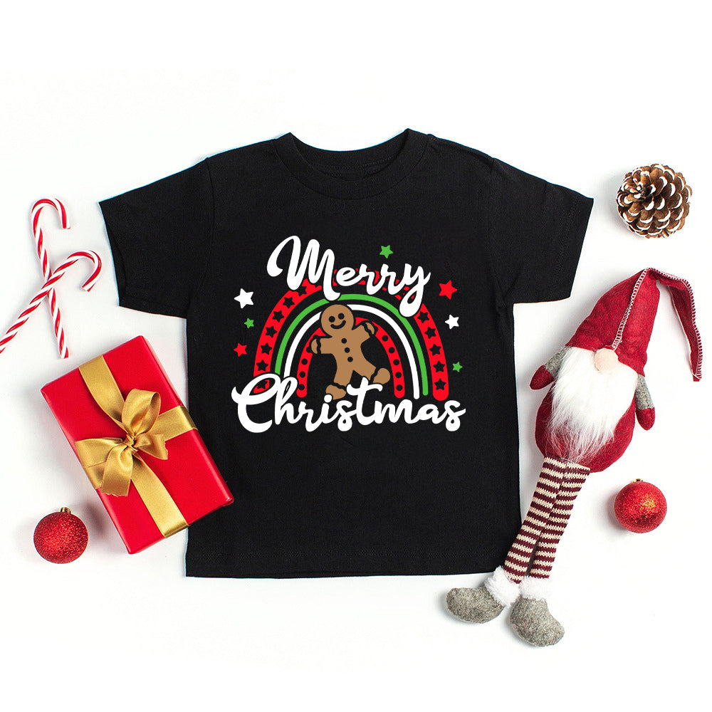 Merry Christmas Family Christmas Matching Outfit Xmas Party Clothes Mom Dad Daughter Son Baby Romper T Shirt Festival Family Set