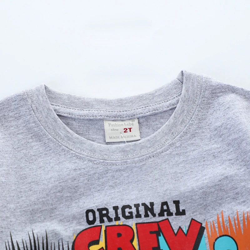 Fashion Baby Boys Clothing Set Summer Children Cartoon Mickey Mouse T-Shirt Denim Shorts 2Pcs Kids Tracksuits 2 3 4 5 6 Years