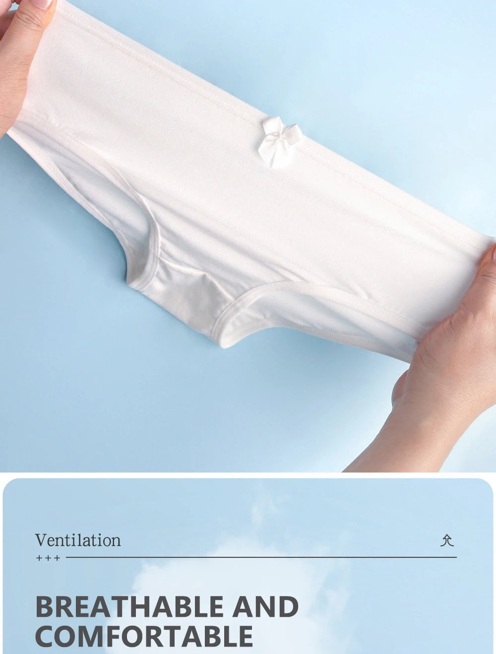 Kids Cotton Pure White Teenage Girl Panties Little Girl Dance Underwear High School Student Underpants Daily Young Girl Briefs