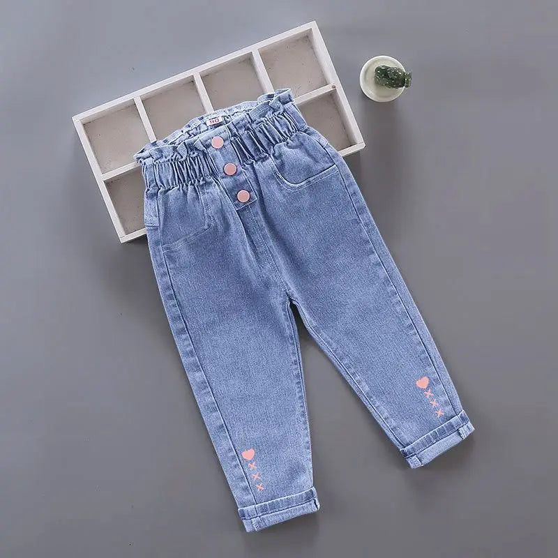 Girls Pants Kids Clothes Children Jeans Cowboy  Denim Pants Spring Autumn Fashion Clothing Streetwear Casual Harajuku