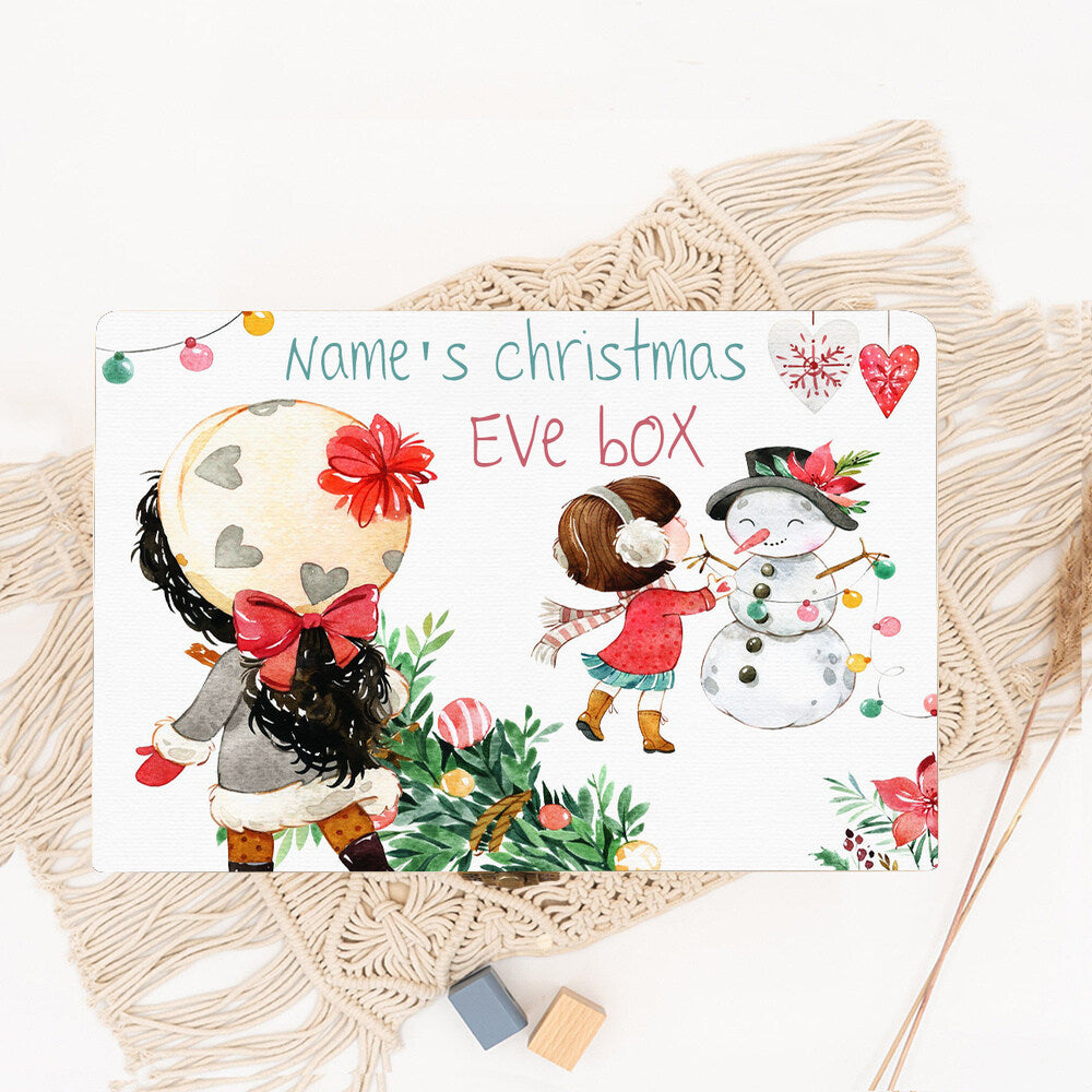 Personalized Christmas Eve Box Boys Girls Xmas Cute Gift Custom Christmas Keepsake Box Kids Xmas Party Gifts Child Wooden Box