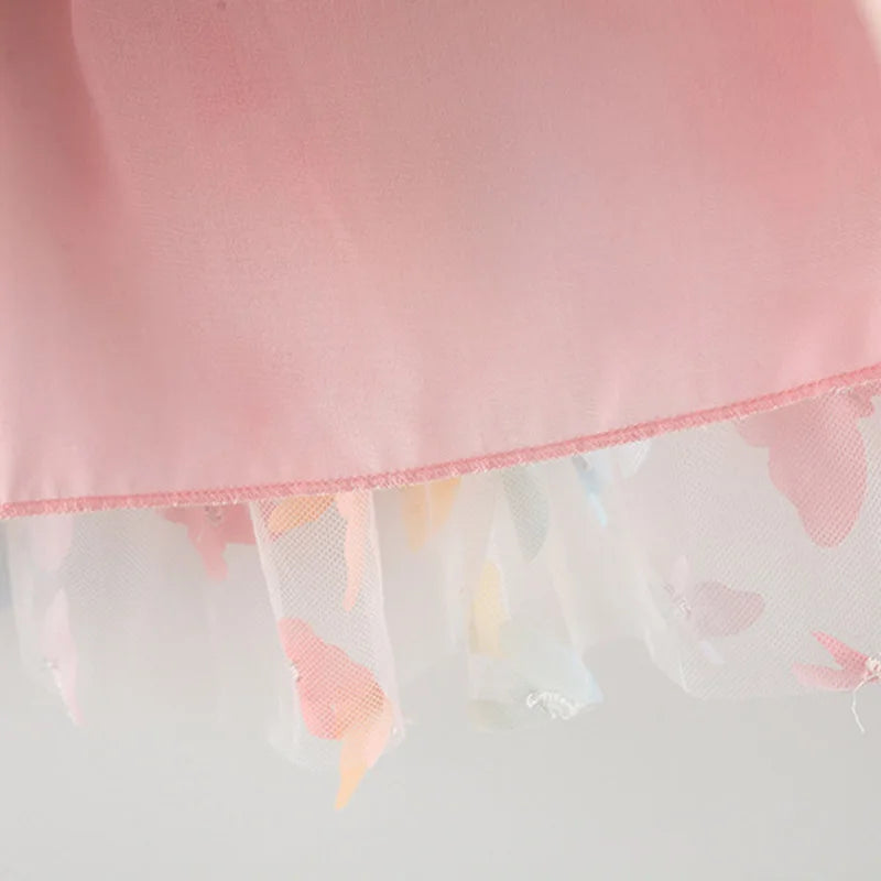 Summer New Colorful Chiffon Baby Girl Princess Dress, Cute Butterfly Children'S Sling Clothes For Babies Aged 9 Months-3 Years