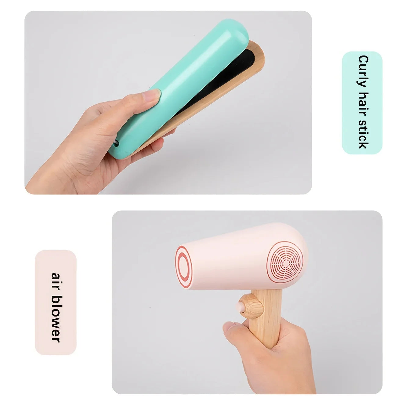 Montessori Wooden Makeup Toys for Girl, Girls Pretend Beauty Makeup and Salon Set Toys, Toddler Makeup Kit Gift Toys