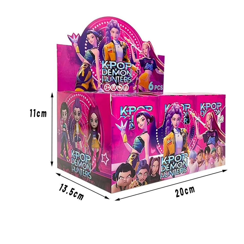 Hot Anime Figure K-pop Demon Hunters with Box Kawaii Boys Girls Gifts For Kids Fans Halloween Christmas Figure Decorative Gifts