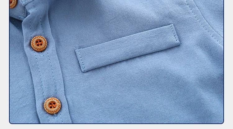 IYEAL Kids Spring Children's Clothes 2025 New Long Sleeve Boys Tops Shirt Solid Color Pure Cotton Shirt for Girl