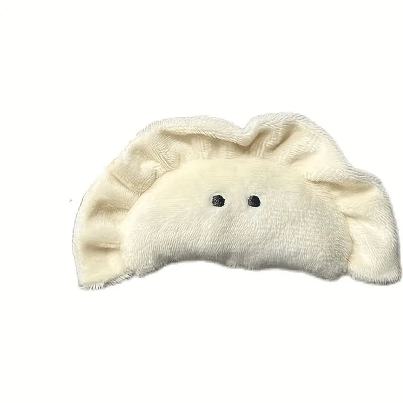 Cartoon Squishy Plush Dumpling Funny Soft Stuffed Plush Toys Mini Bag Charm Keyring Cute Accessory for Keys and Backpacks