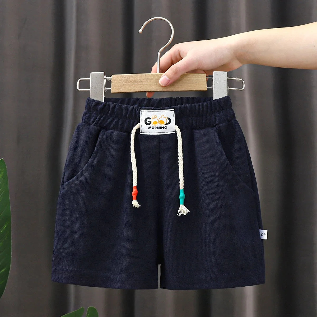 2pcs Summer Kids Shorts Boys Girls Solid Color Short Baby Solid Color Casual Pant Children Short Pant Sport Clothing Outwear