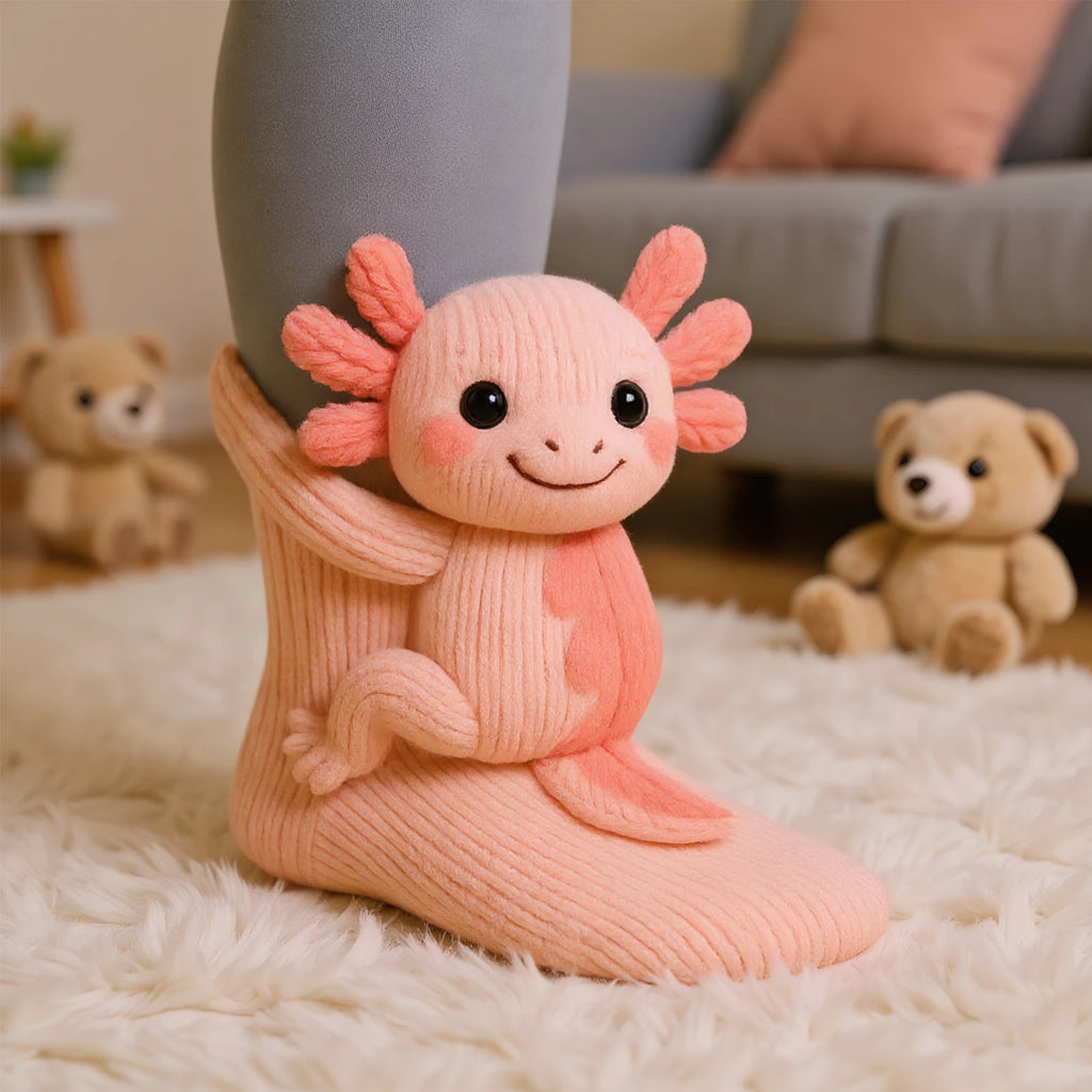 1-3 Pair 3D Knitted Animal Socks Warm Thick  Breathable Middle Tube Socks Cute Floor Socks Christmas Gift For Kids Adults ﻿